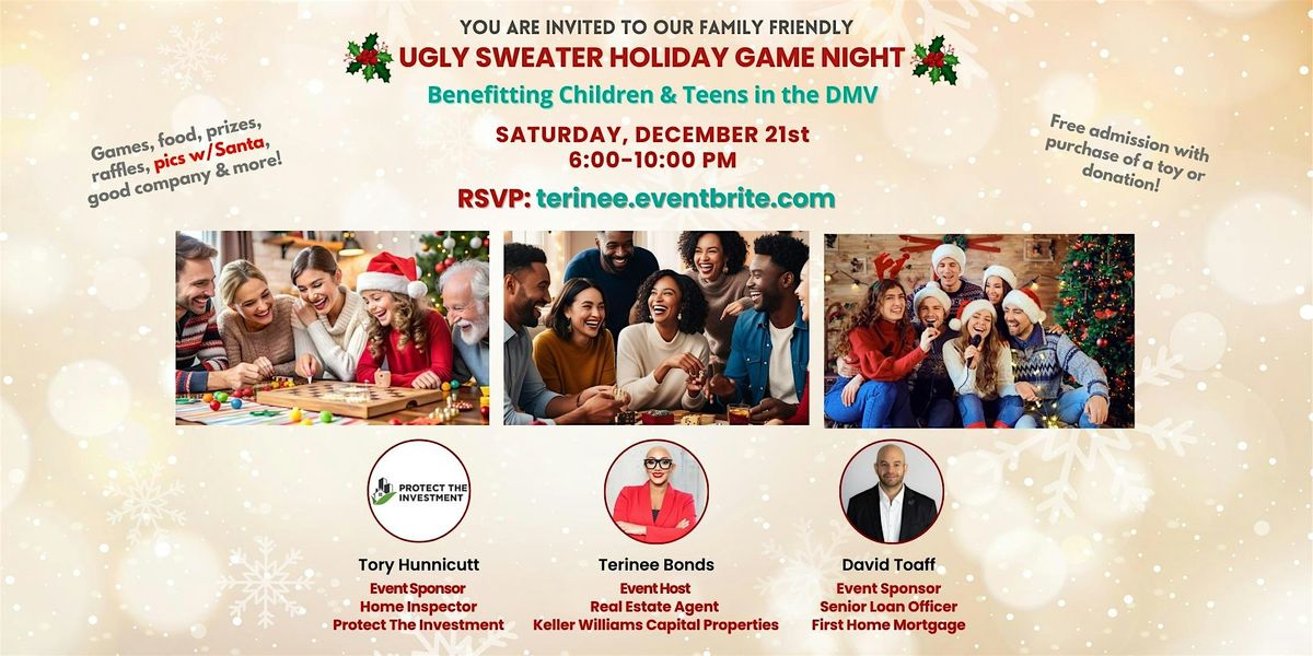 Ugly Sweater Game Night & Toy Drive