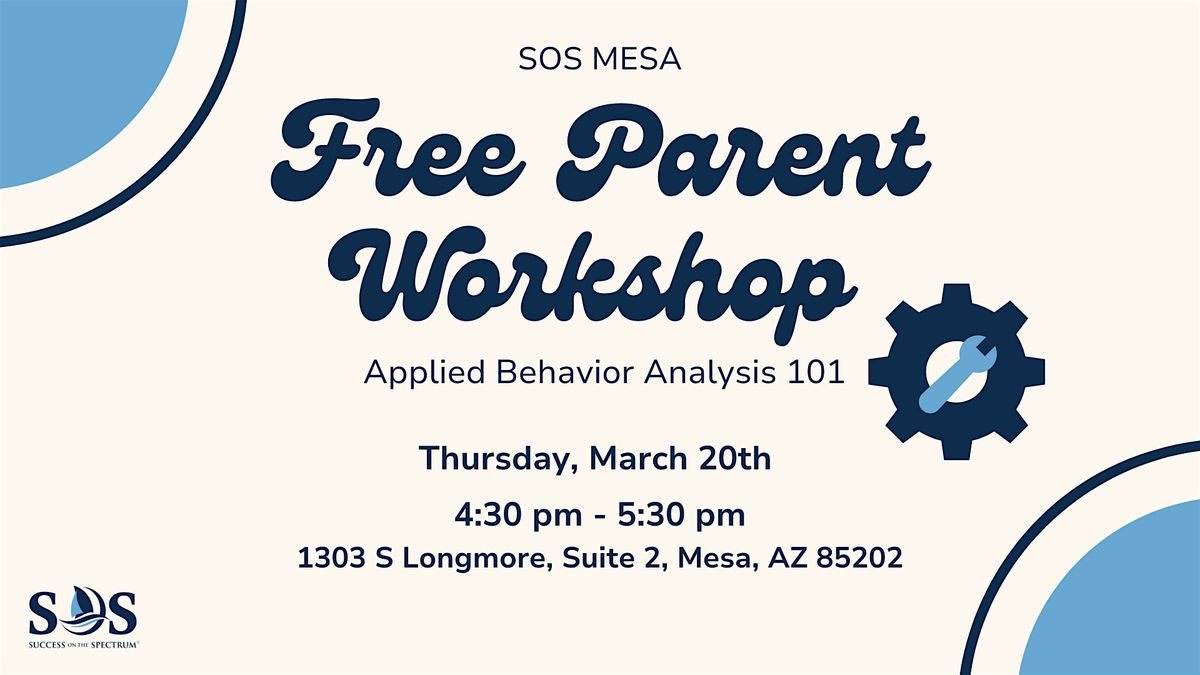 Free Parent Workshop: Applied Behavior Analysis 101