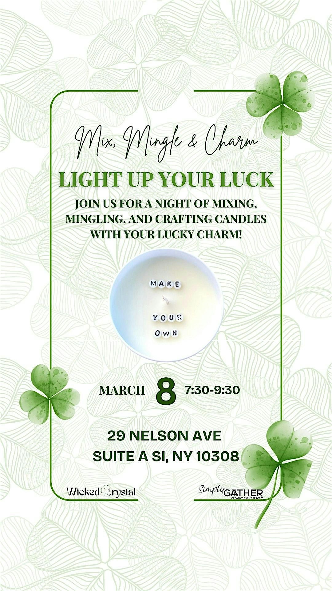 Lucky Charm Candle Making Class BEGINNER-FRIENDLY