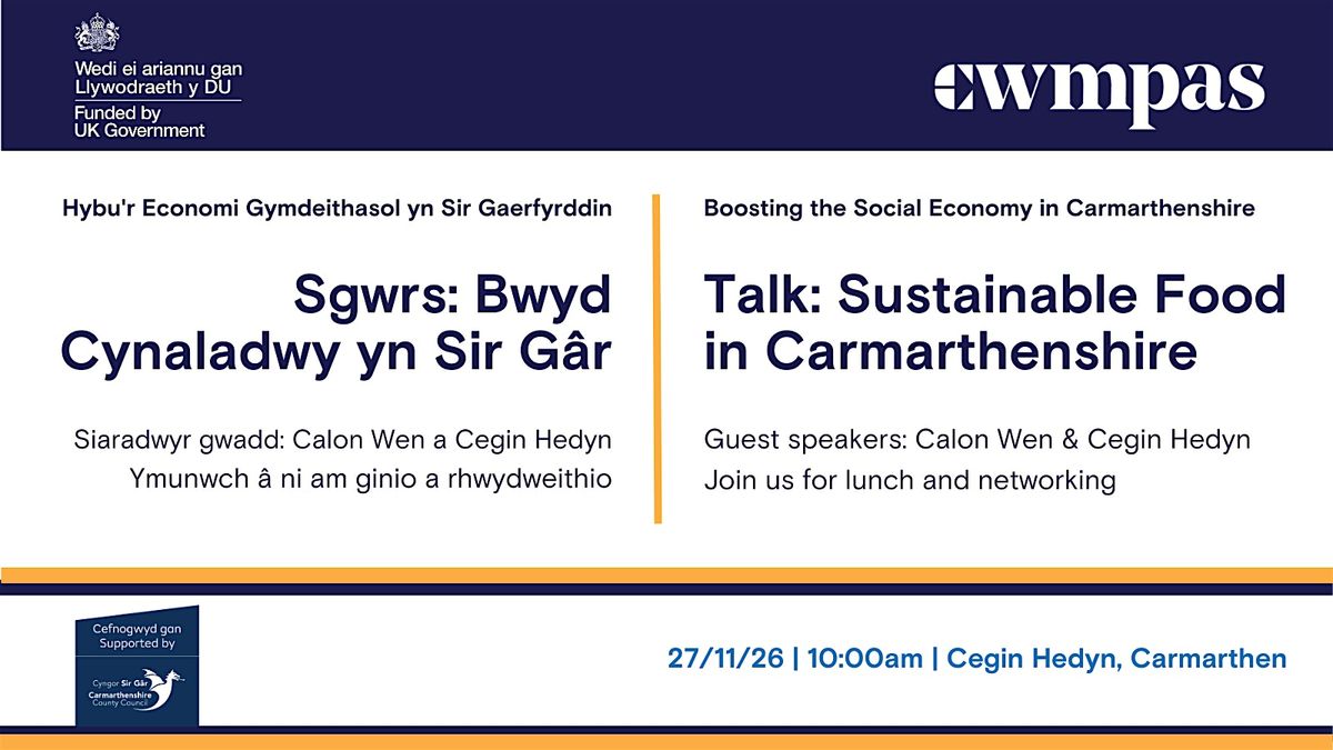 Sustainable Food in Carmarthenshire Talk: with Calon Wen & Cegin Hedyn