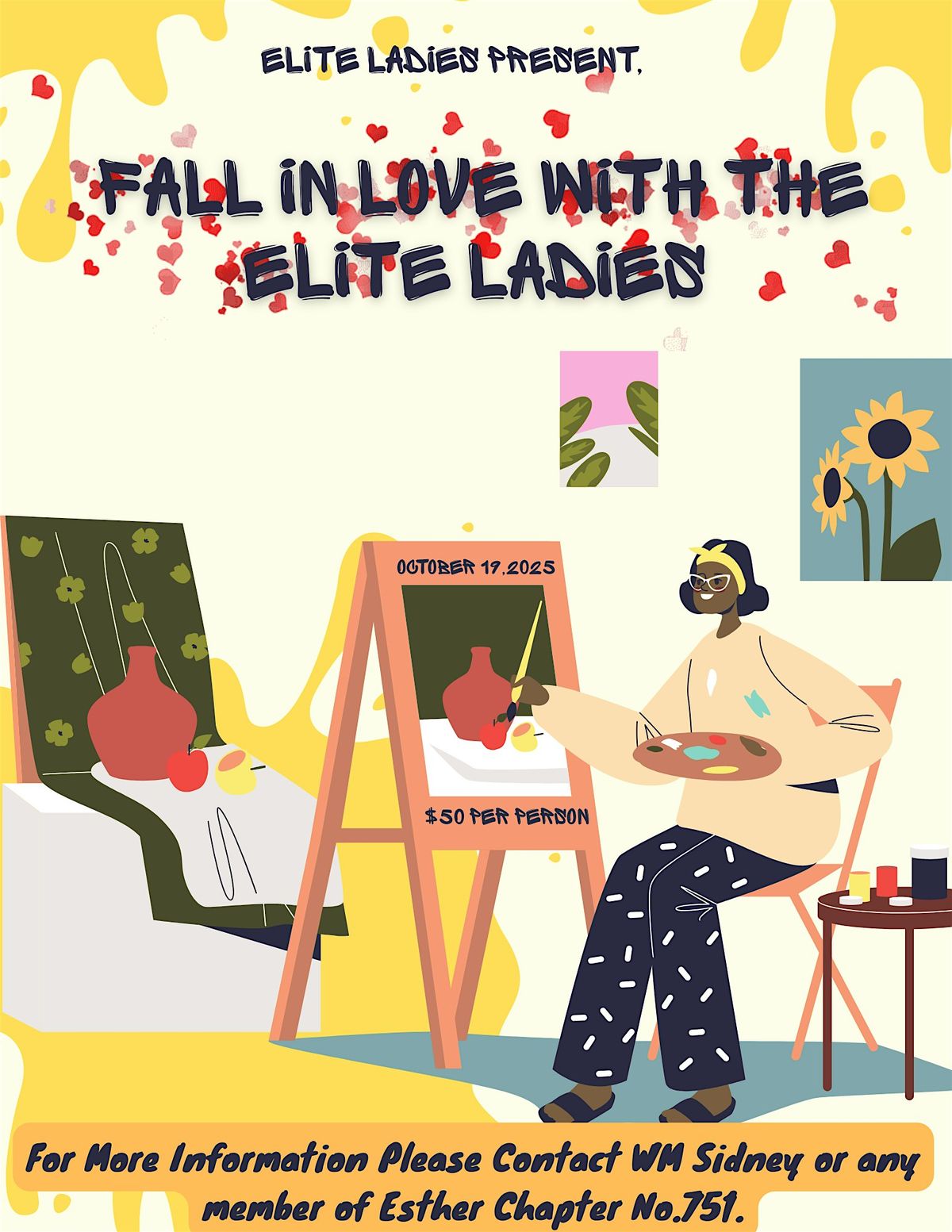 Fall in Love with the Elite Ladies Sip & Paint