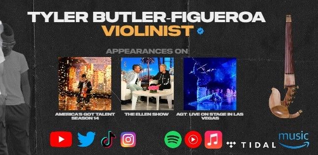 AGT Golden Buzzer Violinist Tyler Butler-Figueroa @Taste Of Soul NC Festival Durham Central Park 3-8