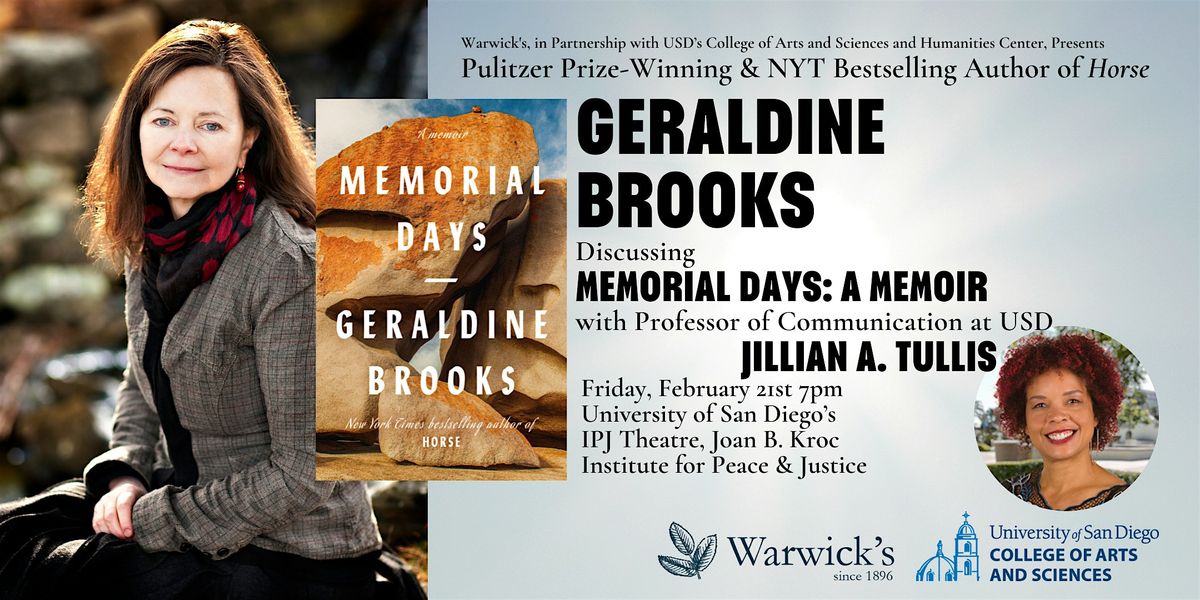 Geraldine Brooks discussing MEMORIAL DAYS w\/Jillian Tullis