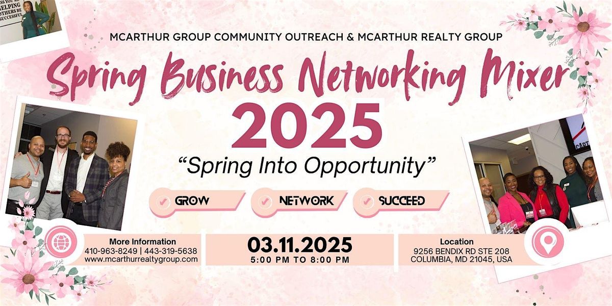 McArthur Group Community Outreach INC Spring 2025 Business Networking Mixer