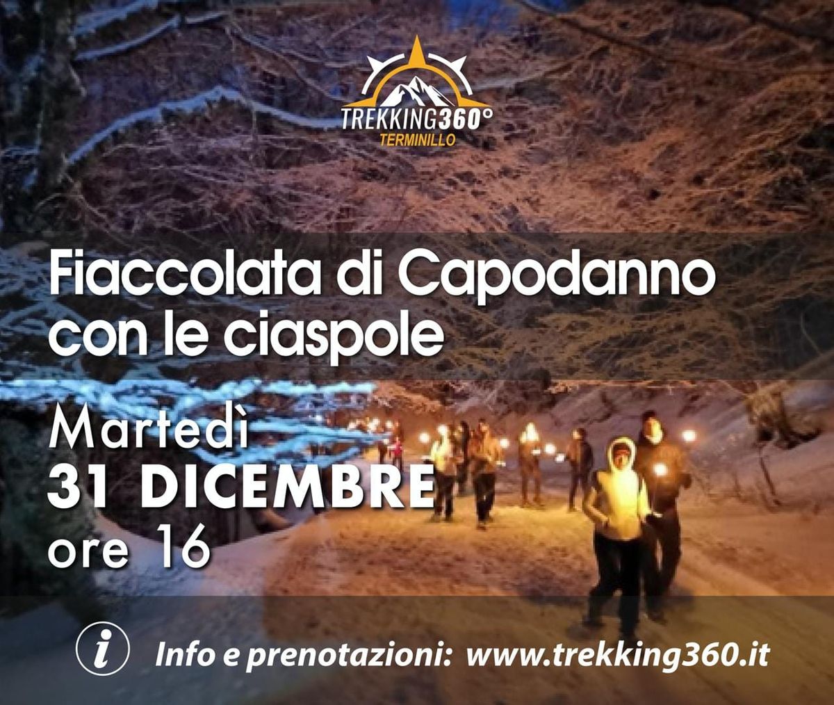 Terminillo, Fiaccolata Di Capodanno Con Le Ciaspole