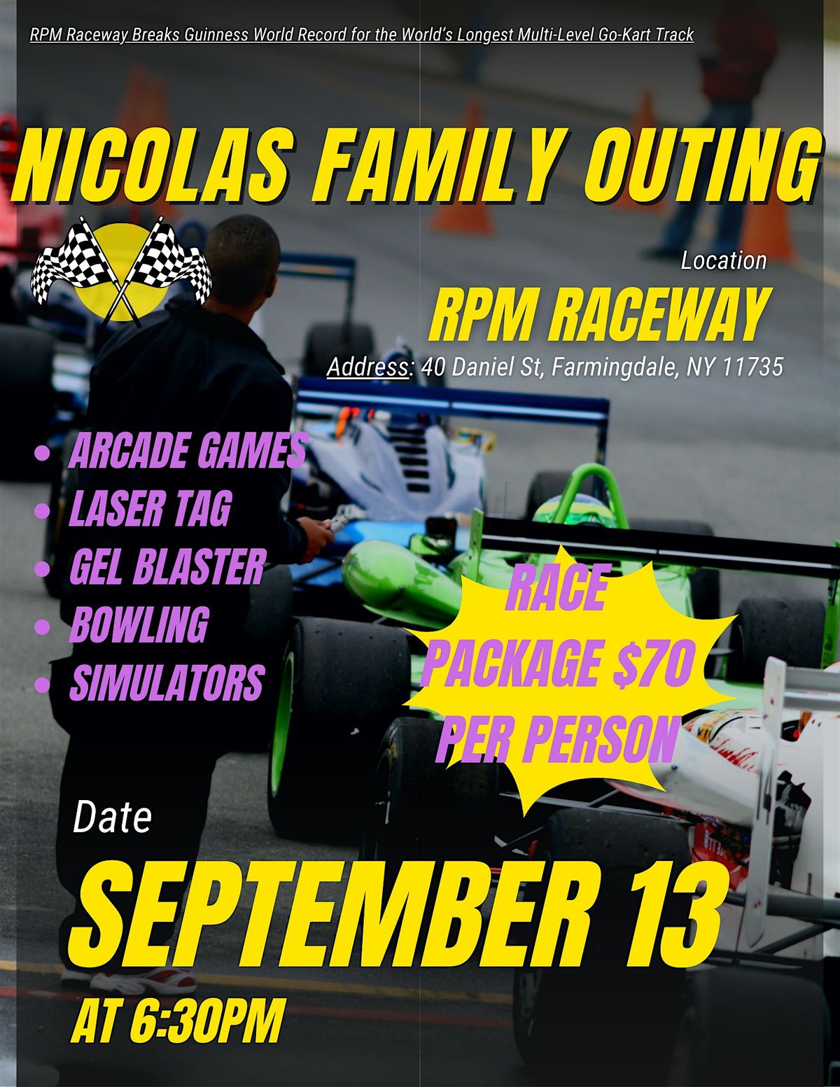 Nicolas Go Kart Event