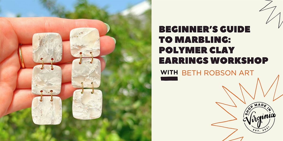 Beginner's Guide to Marbling: Polymer Clay Earring Class w\/Beth Robson Art