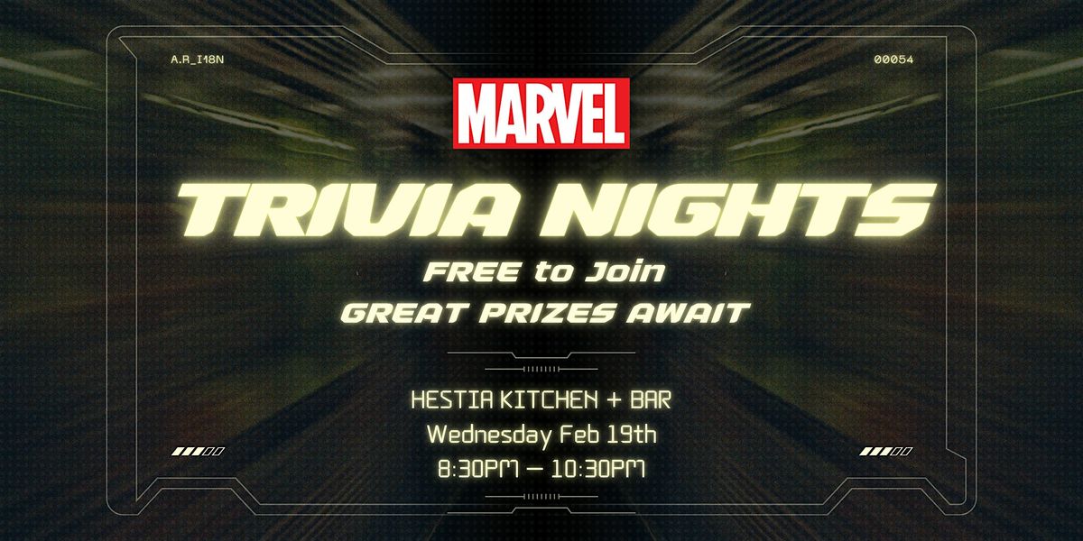 MARVEL Trivia Night - GREAT PRIZES AWAIT!