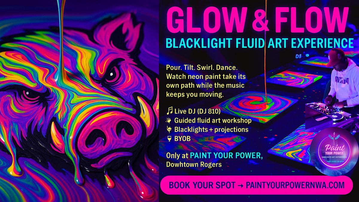 Glow & Flow: Blacklight Fluid Art Experience