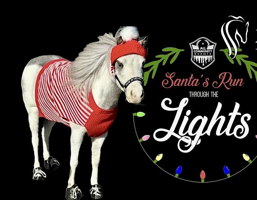 Volunteer with Mane in Heaven at Santa\u2019s Run through the Lights