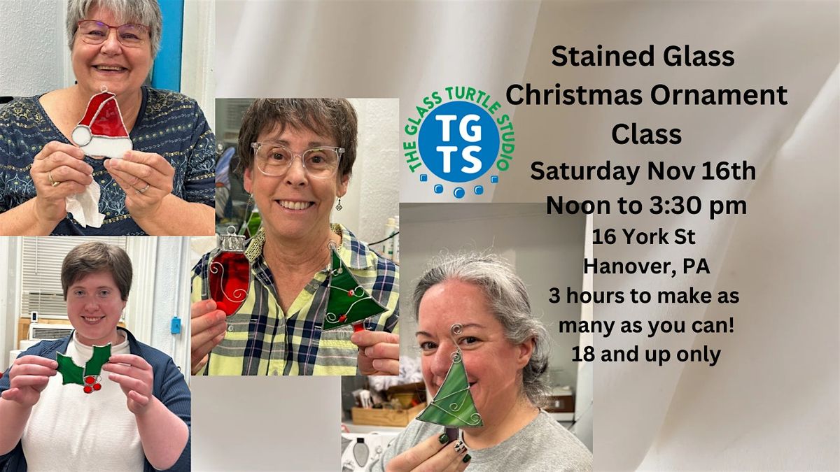 Stained Glass Christmas Ornament Class-make as may as U can in 3 hours!