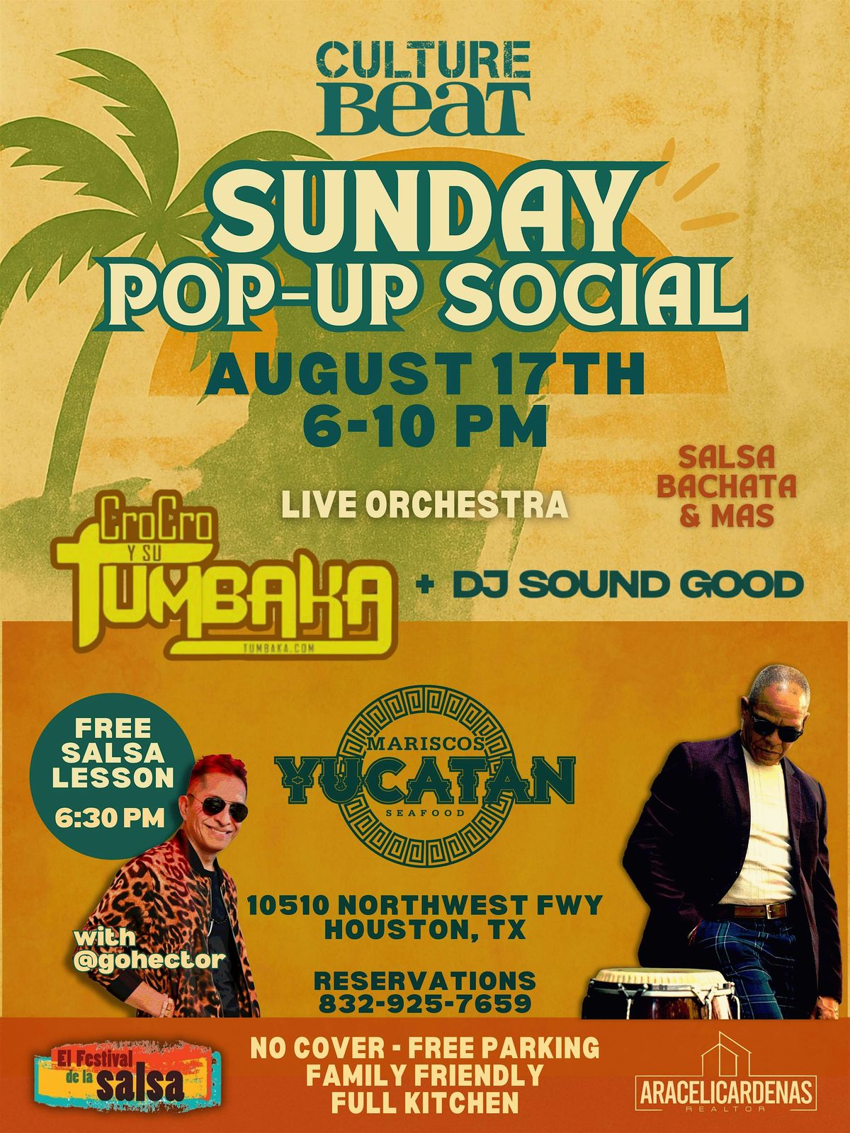 Sunday Pop-Up Social with LIVE Orchestra CroCro y Tumbaka | FREE! AUG 17th