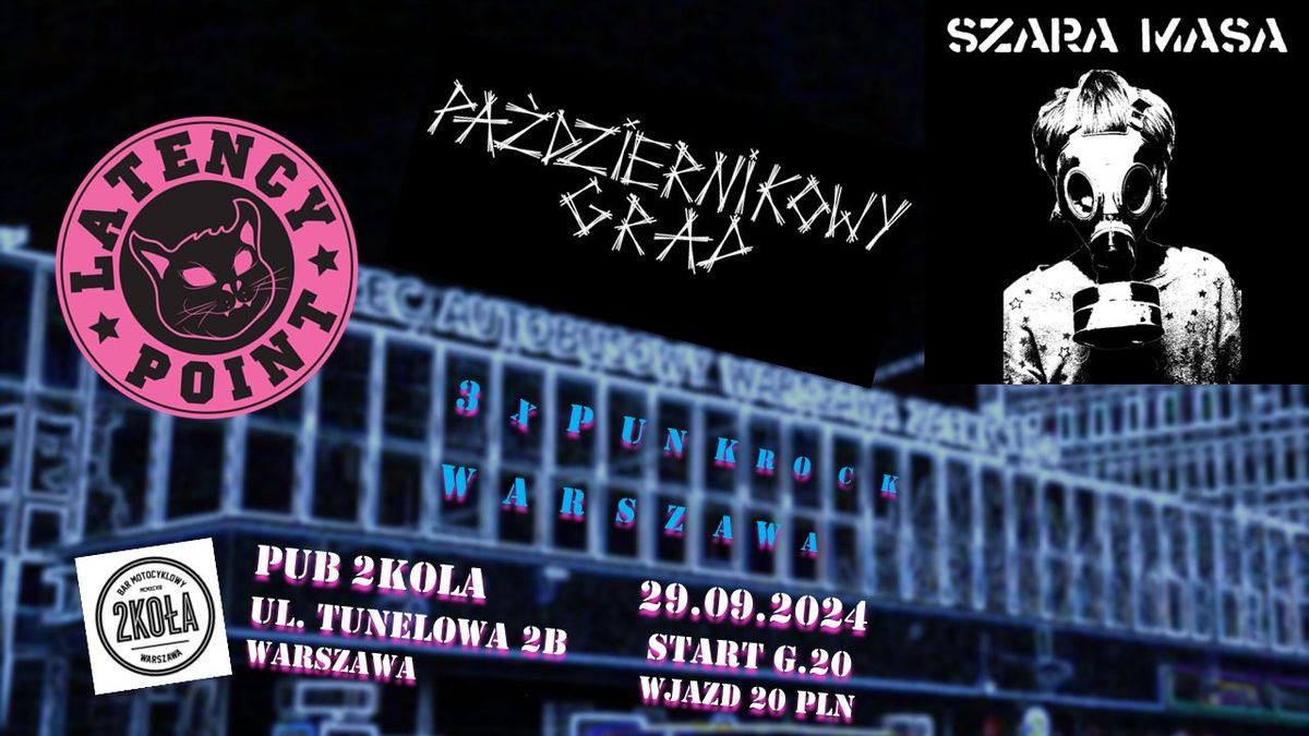 3 x Punkrock Warszawa - Pa\u017adziernikowy Grad - Latency Point - Szara Masa