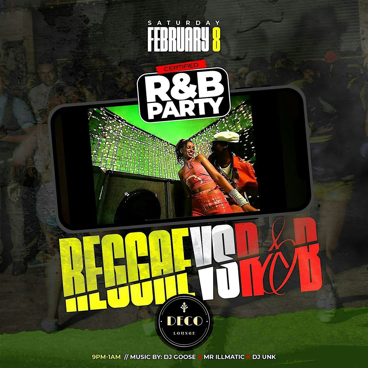 Reggae Vs R&B Deco Lounge