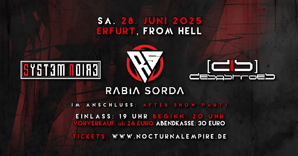 Rabia Sorda, System Noire, Desastroes live @ Club from Hell, Erfurt | Sa. 28.06.2025