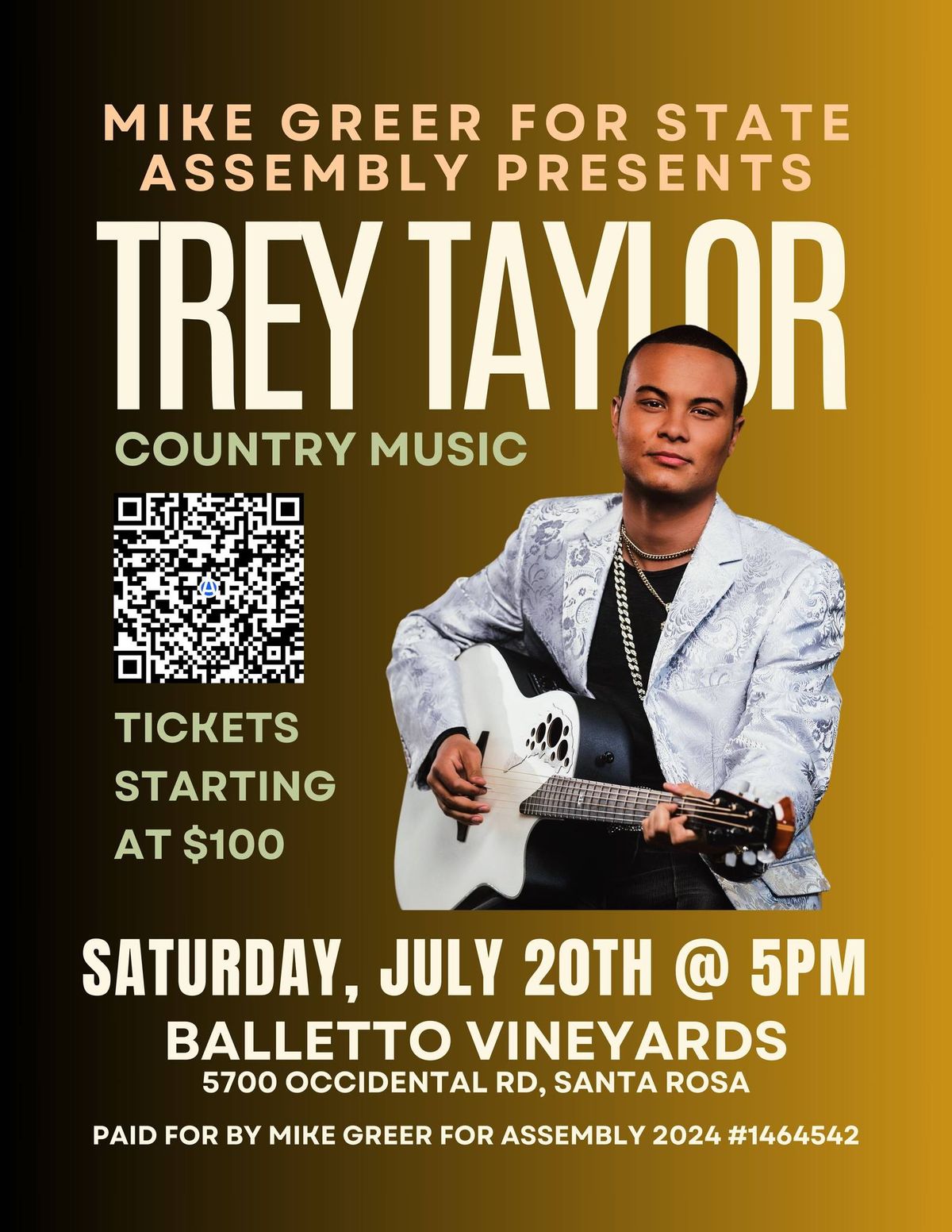 An Evening with Trey Taylor Country Music