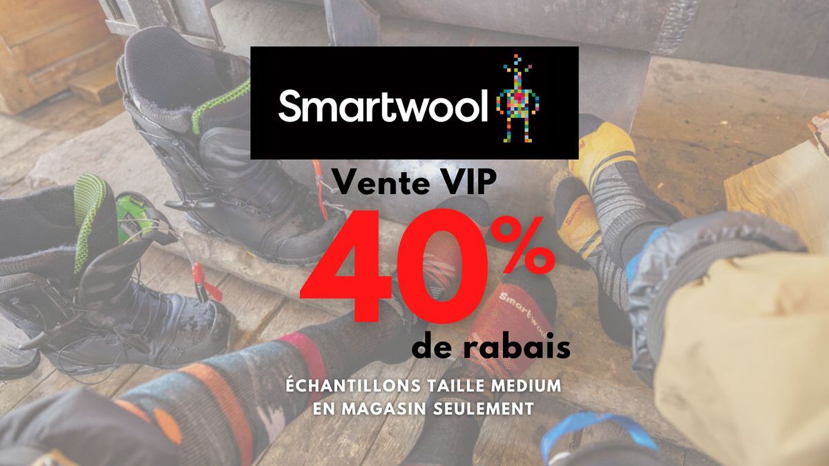 Vente VIP Smartwool 40% de rabais