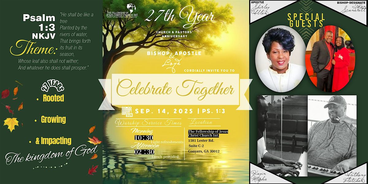 The Fellowship of Jesus Christ Church 27th Anniversary Celebration Service