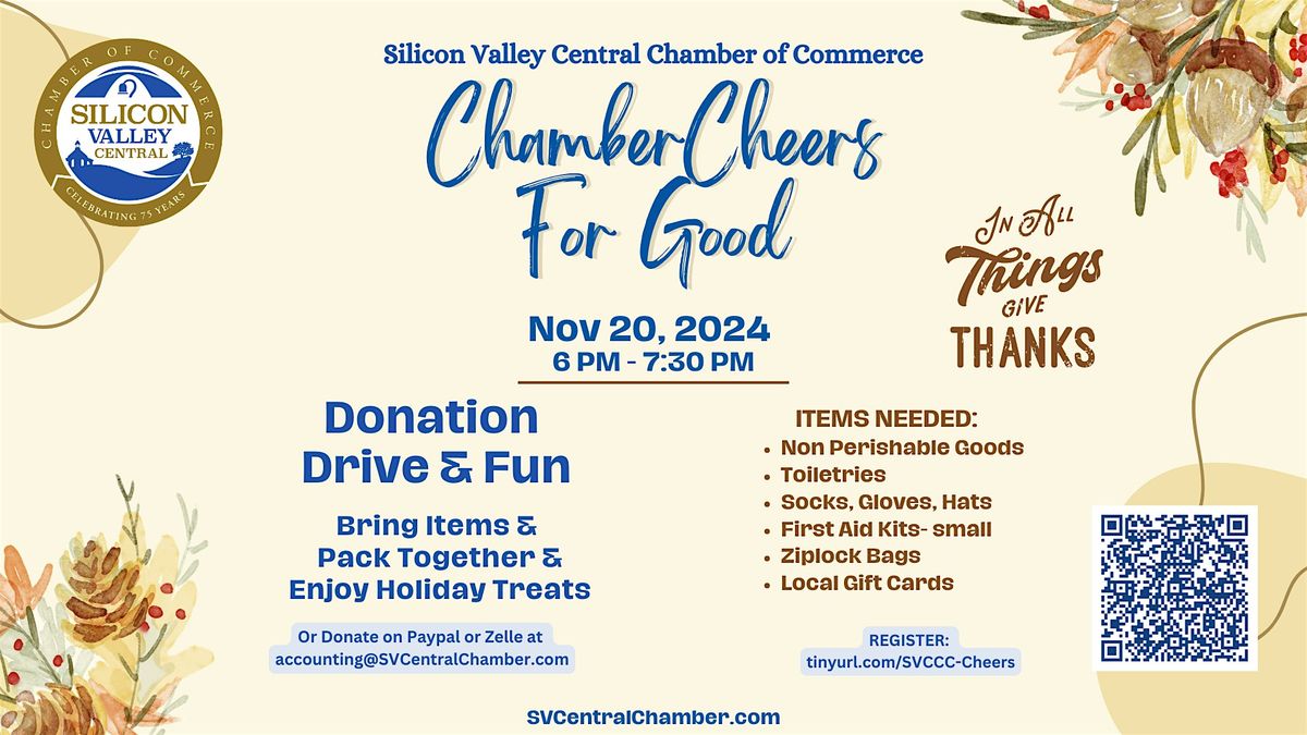 Chamber Cheers Donation Drive + Mixer