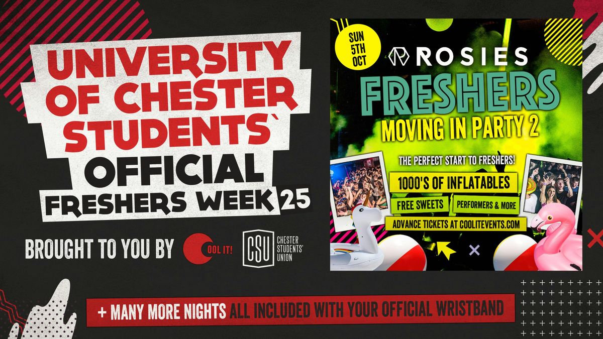 FRESHERS EVENT 5 - OFFICIAL EVENT - THE FRESHERS MOVING IN PARTY \ud83c\udfe0