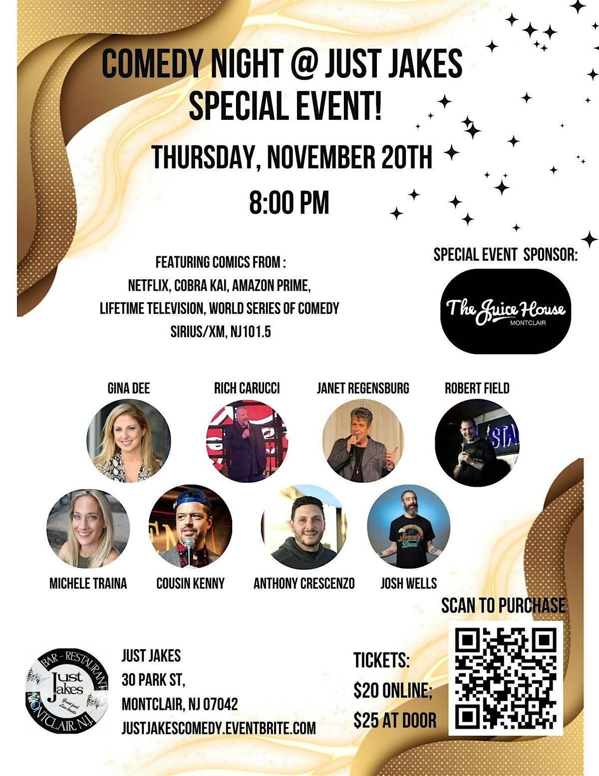 Comedy Night @ Just Jakes  Special Event!