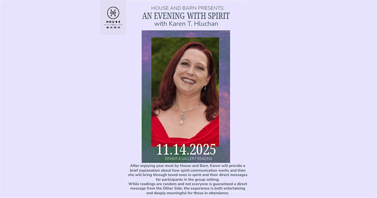 Evening with Spirit Dinner & Gallery Reading
