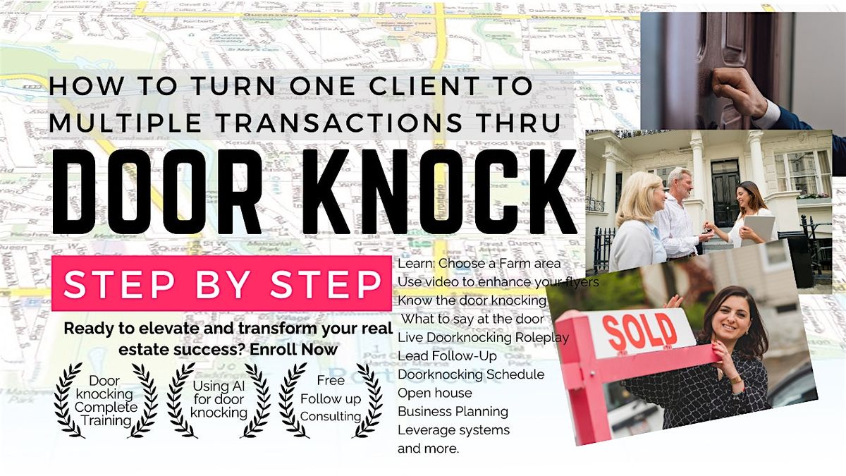 Learn how to generate leads with door knocking for realtors