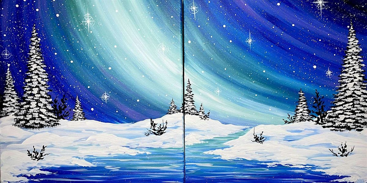 Couples Winter Starlight - Paint and Sip by Classpop!\u2122