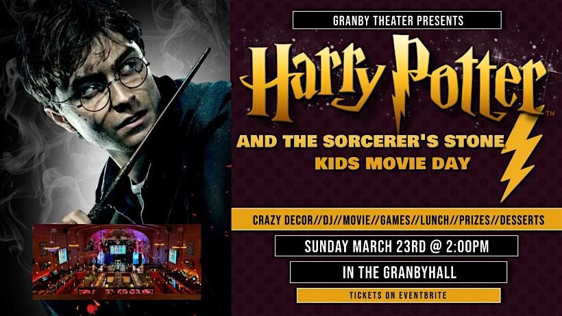 Harry Potter & The Sorcerer's Stone Movie, Dinner & Party - KIDS SHOWING