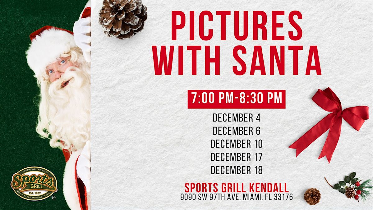 Sports Grill Pictures With Santa