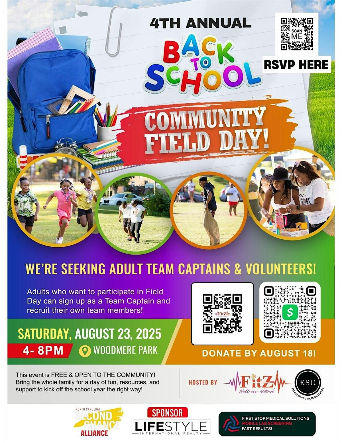 BACK TO SCHOOL GIVEAWAY & FAMILY FUN DAY