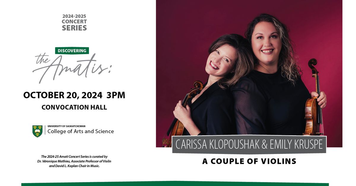 Carissa Klopoushak & Emily Kruspe: A Couple of Violins