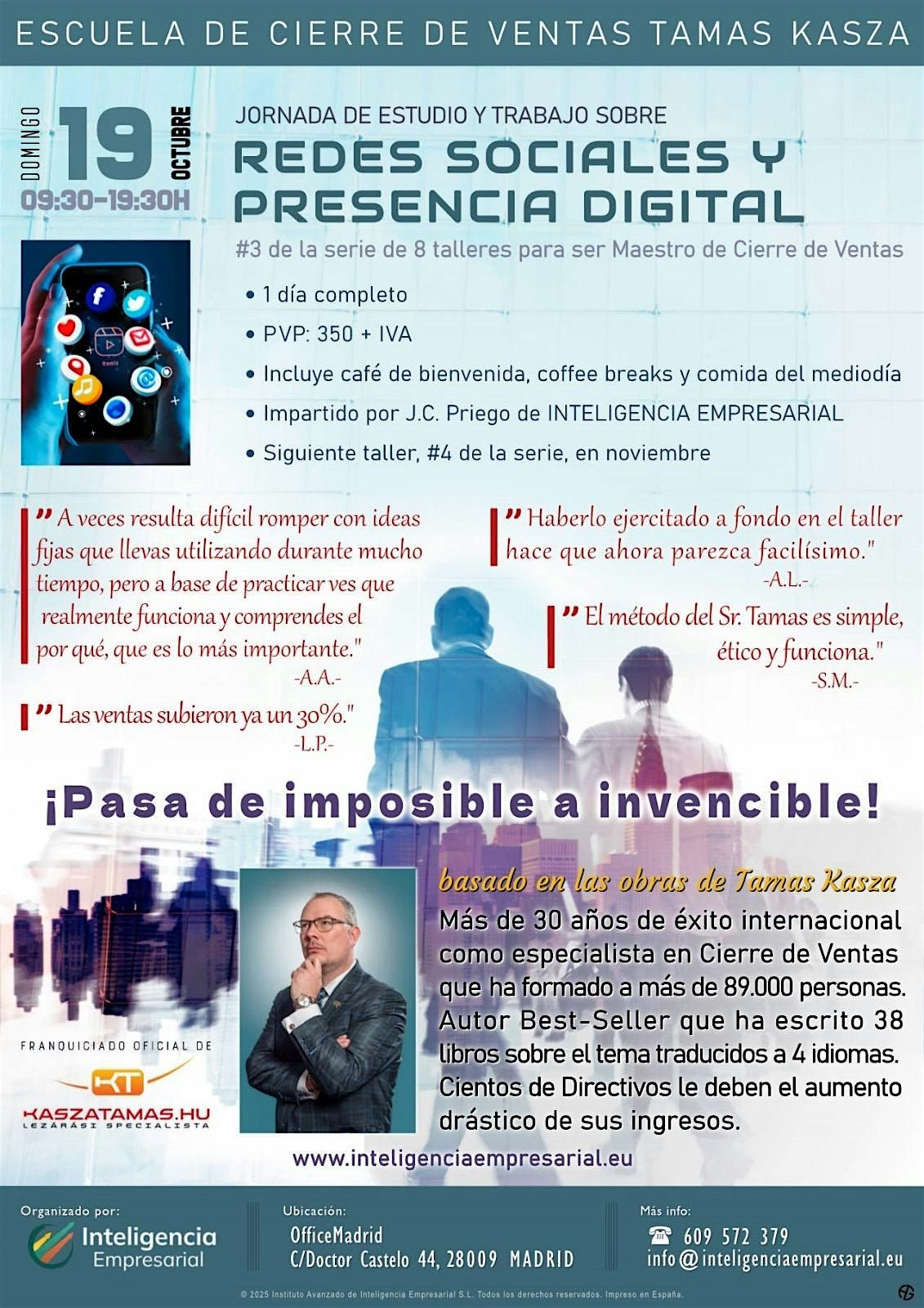 Redes Sociales y Presencia Digital, un evento para que despegues