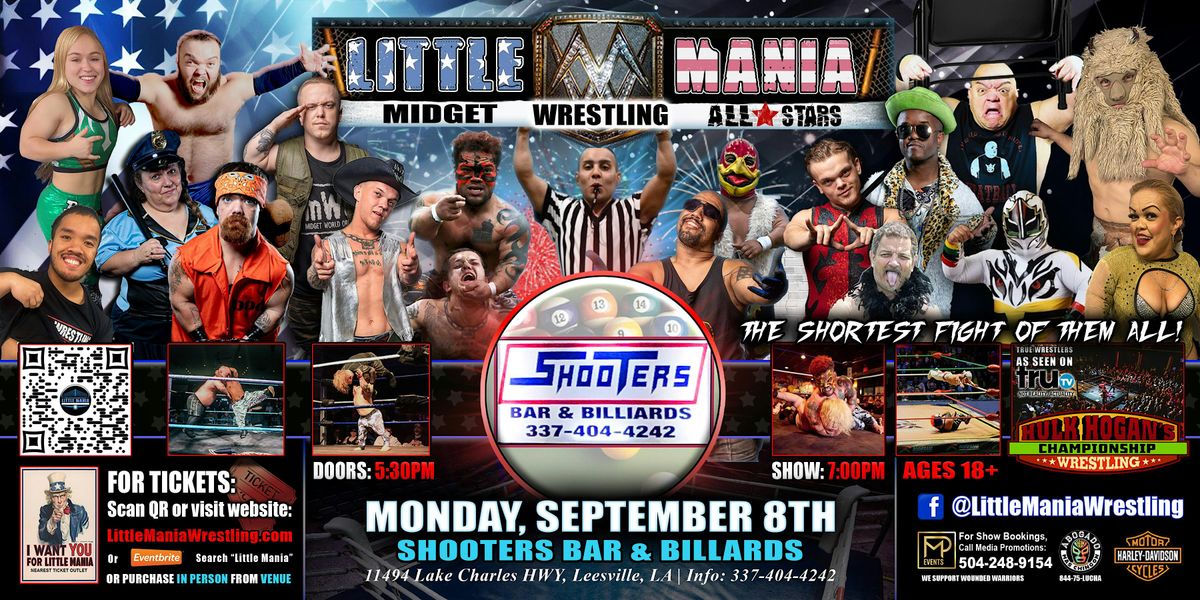 Leesville, LA - Little Mania Midget Wrestling @ Shooters Billards & Bar