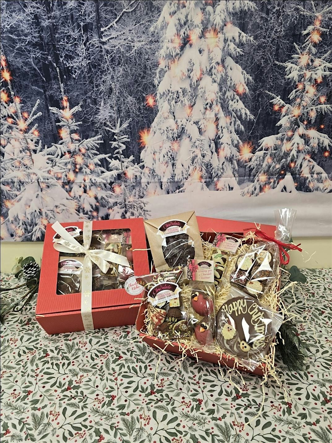 Make your own Christmas Hamper filled with Chocolates Treats