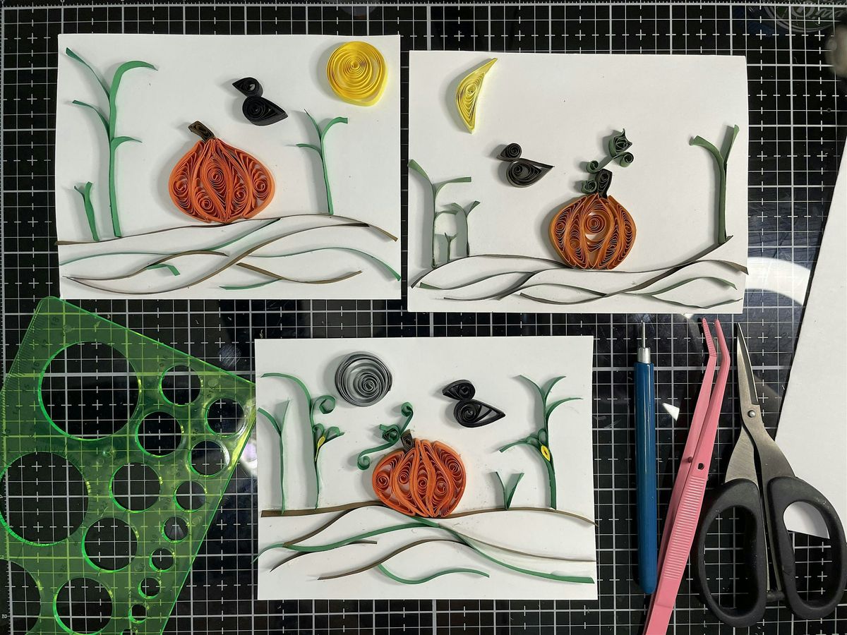 Paper Quilling Class: Learn To Make A Pumpkin Card