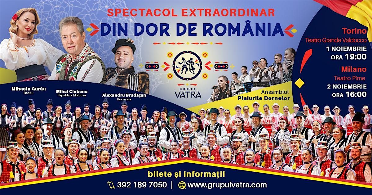 Torino 1 nov - Spectacol extraordinar de muzic\u0103 \u0219i dansuri populare