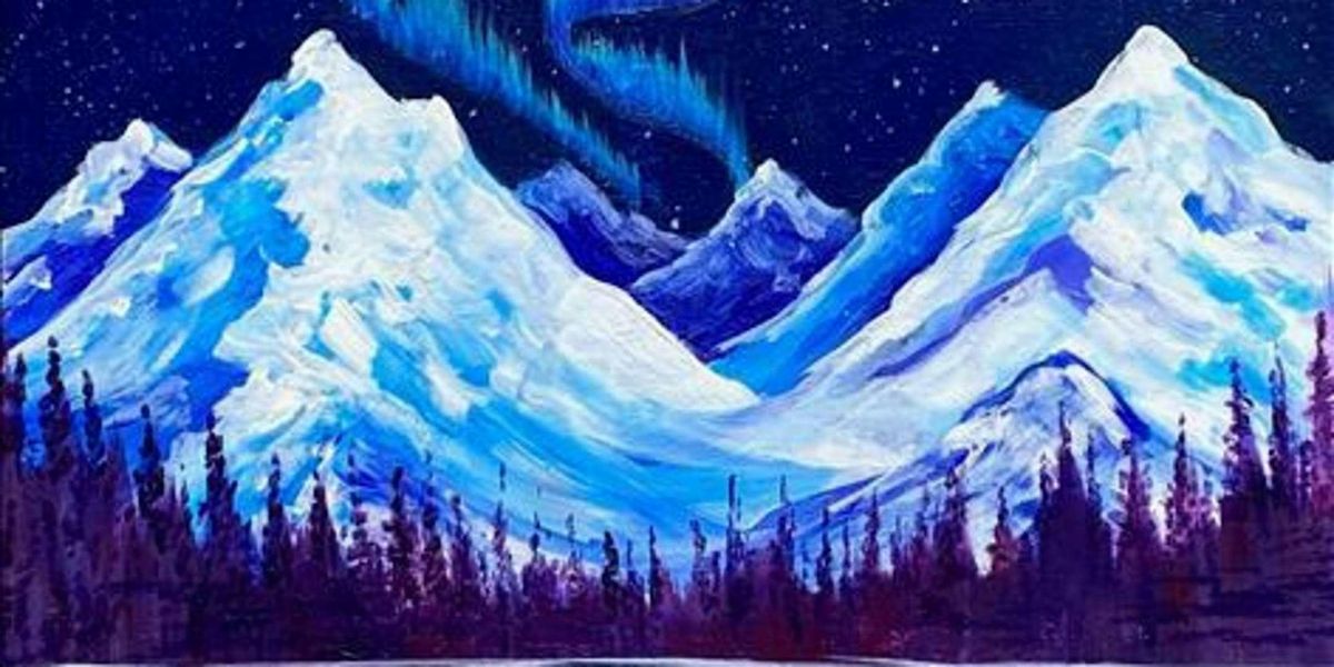 Painting an Aurora Borealis Adventure - Paint and Sip by Classpop!\u2122