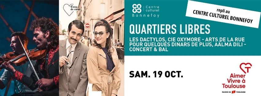 Quartiers libres : Les Dactylos & concert-bal A\u00e4lma Dili \/\/ Repli CC Bonnefoy