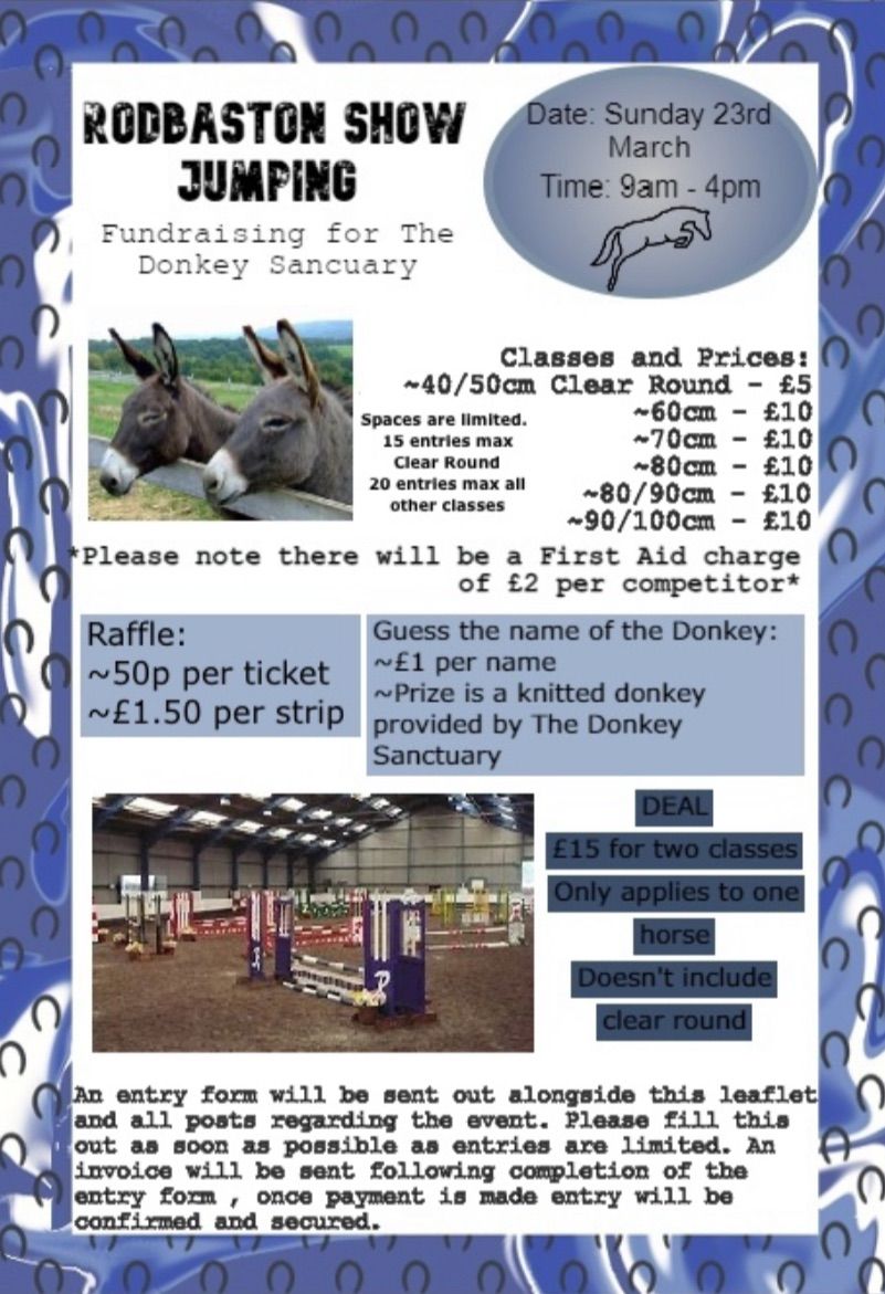 Rodbaston Showjumping Fundraiser for The Donkey Sanctuary 