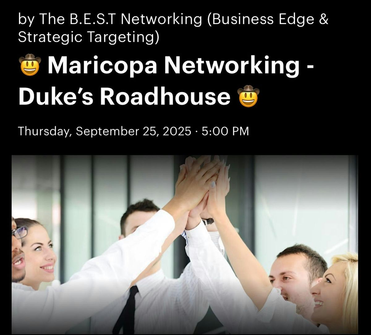 Maricopa Networkers - Come on Out to Duke\u2019s Roadhouse