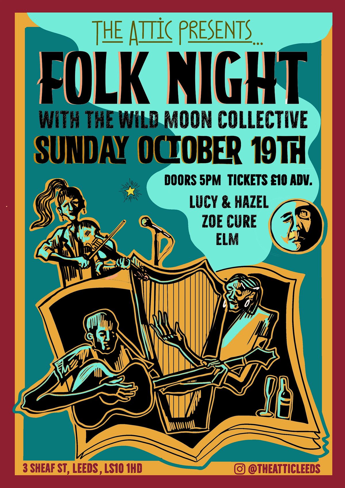 The Attic Presents: Folk Night with The Wild Moon Collective [Oct 19th]
