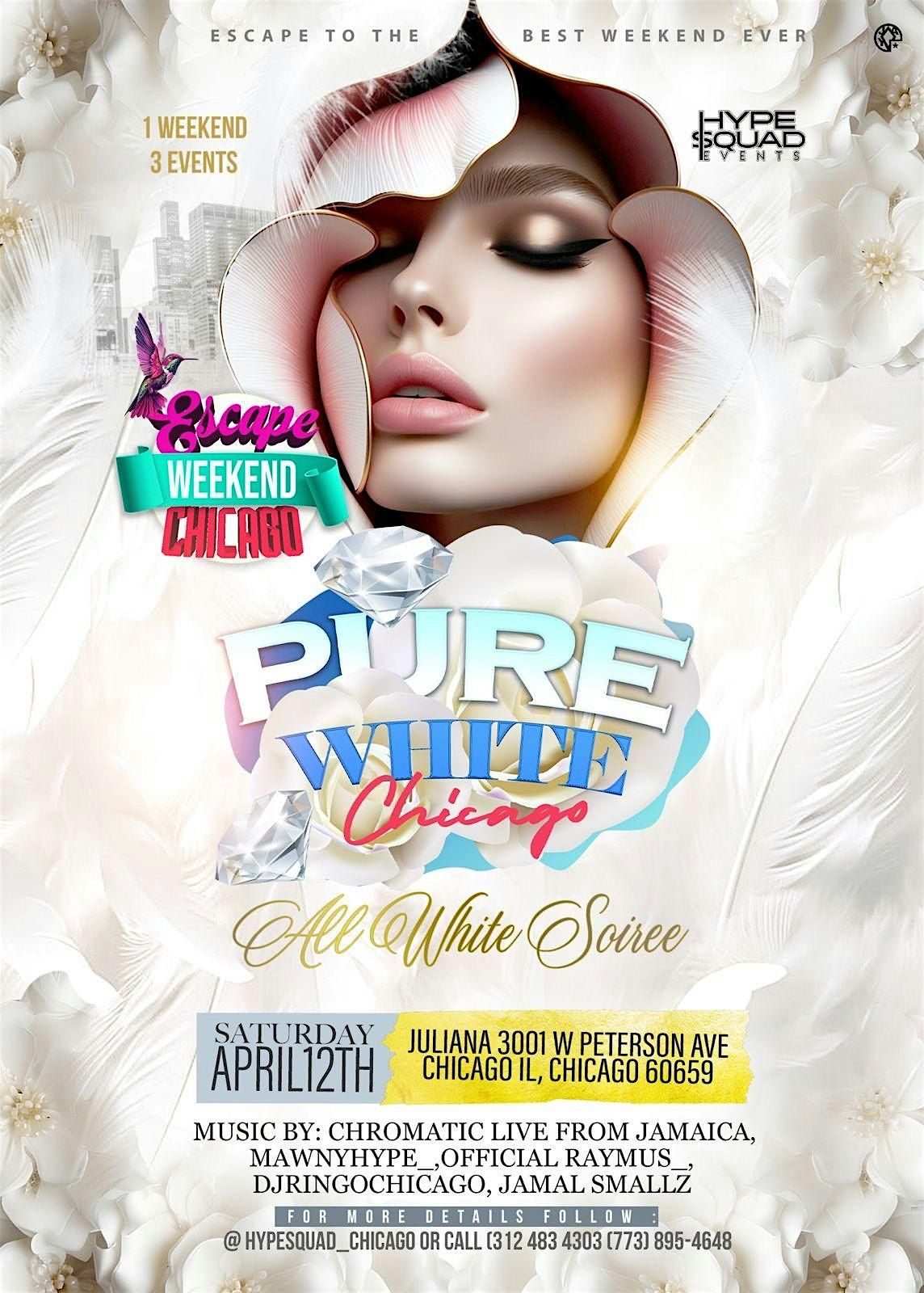 PURE WHITE Chicago. All White soir\u00e9e