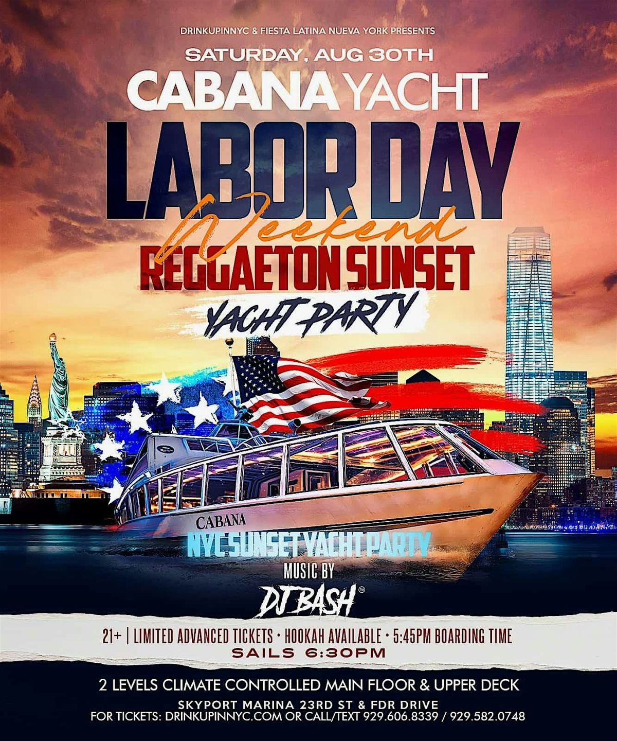 LABOR DAY WEEKEND : Cabana Yacht : Johnny 5Cash Parties