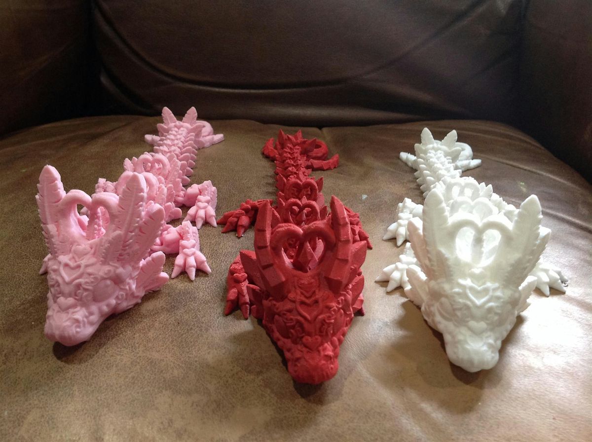 Paint your own 3D Print Heart Dragon