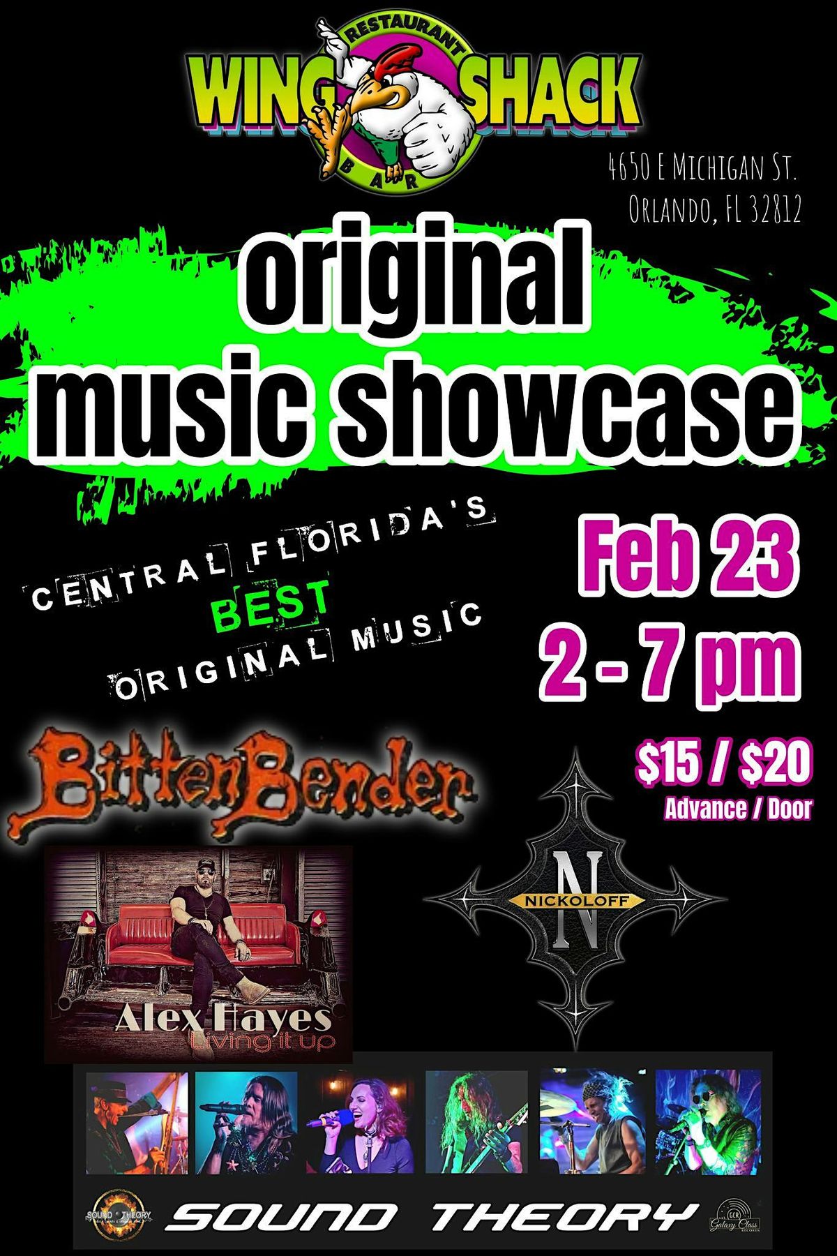 ORIGINAL MUSIC SHOWCASE FEATURING  4 ORIGINAL BANDS\/ARTISTS