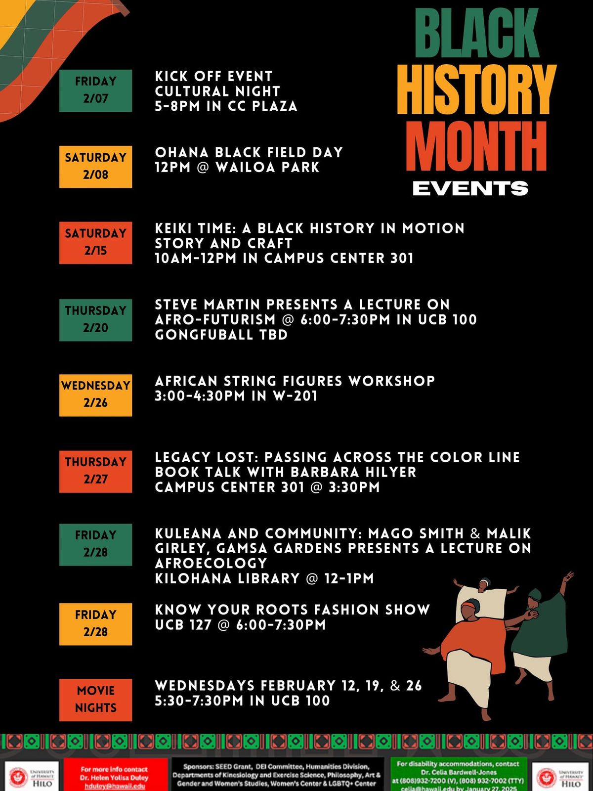 UH Hilo Black History Month - February Events