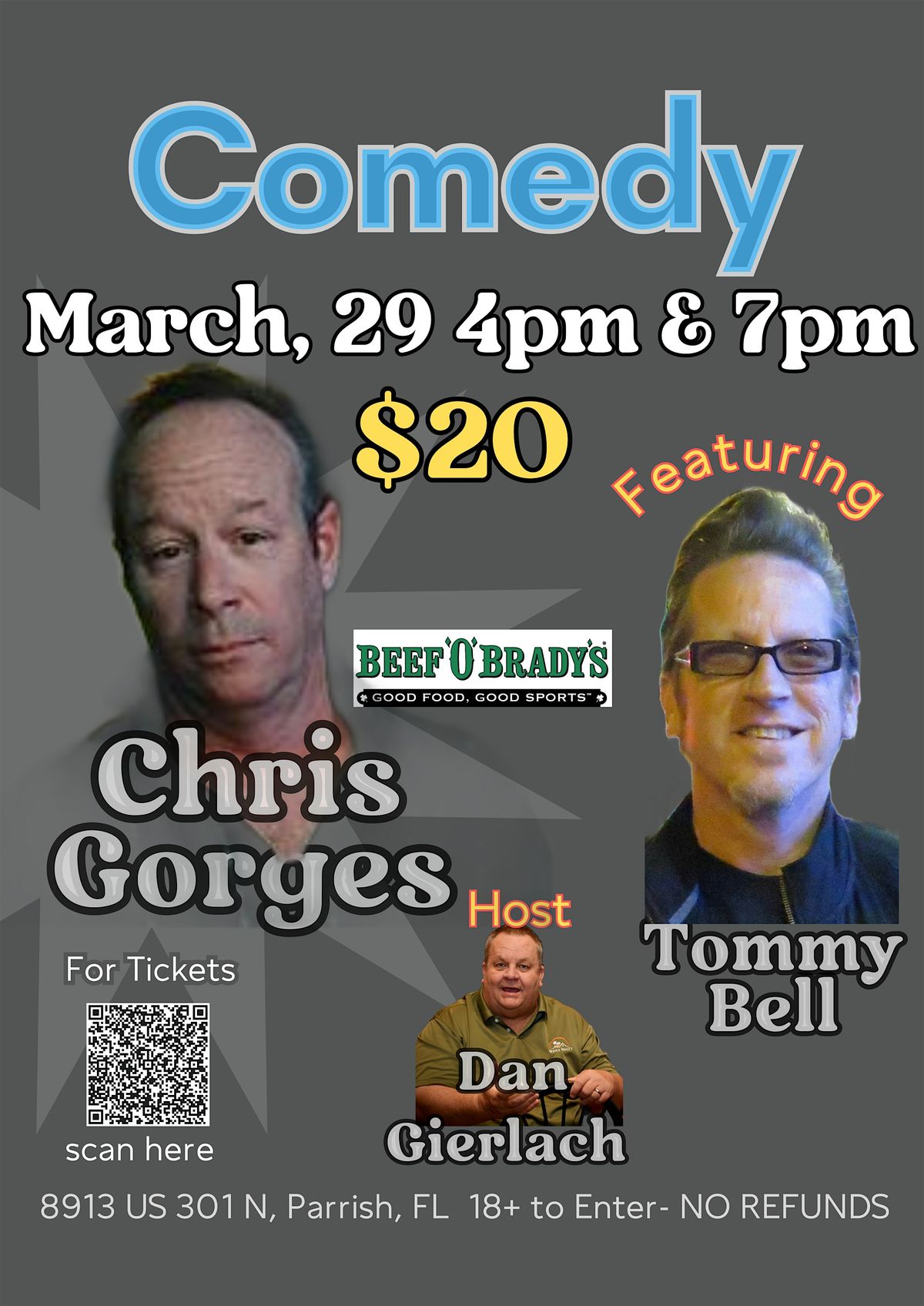 Beefs Comedy Night