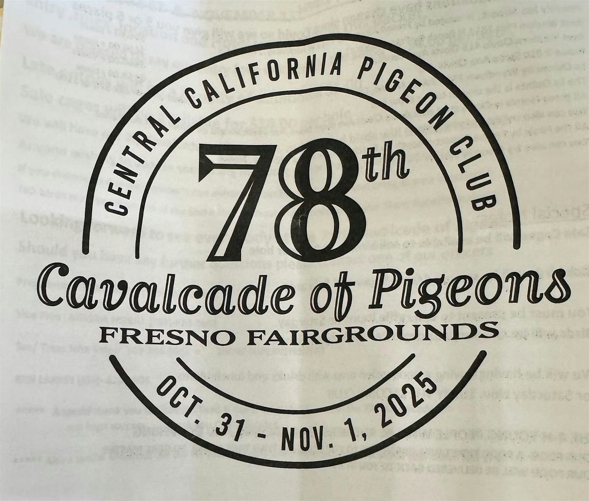 78th Cavalcade of Pigeons hosted by Central California Pigeon Club