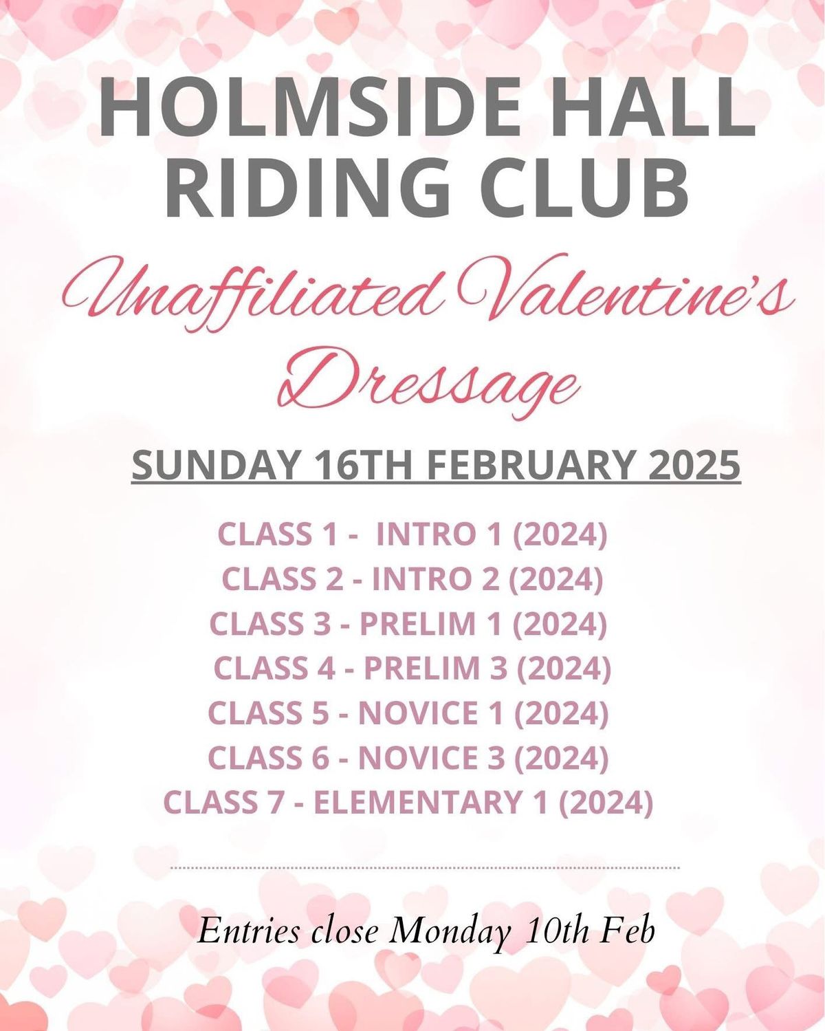 Unaffiliated Valentines Dressage 